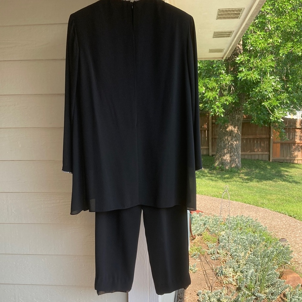 Vintage Caron Black Women's Pantsuit Made in USA - Picture 2 of 5